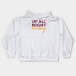 Up All Night Reading Book Lover Design Kids Hoodie